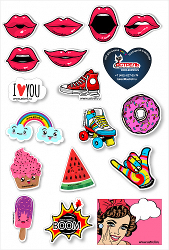 Наклейки, стикеры с контурной резкой Наклейки, стикеры с контурной резкой фото